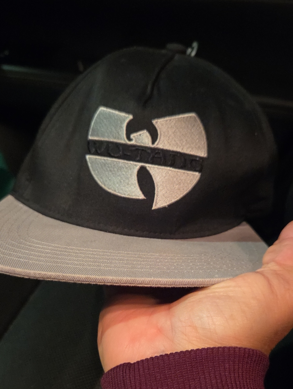 Wu-Tang Clan Rap Hiphop Black and Gray Snapback Hat